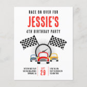 PAPIER Race over Birthday Party Flyer (Voorkant)