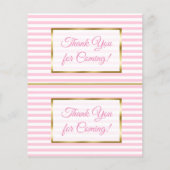 Papier Raffin de couche de Baby shower rose et or (Dos)