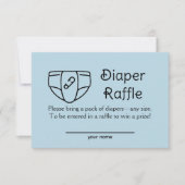 Papier Raffle Baby Boy Blue Douche Enclôture Carte (Devant)