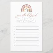 Papier Rainbow Baby shower Devine Le Jeu De Nourriture Bé (Devant)