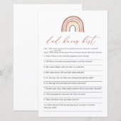 Papier Rainbow Baby shower Papa connaît le meilleur jeu (Devant / Derrière)