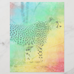 Papier Rainbow Cheetah
