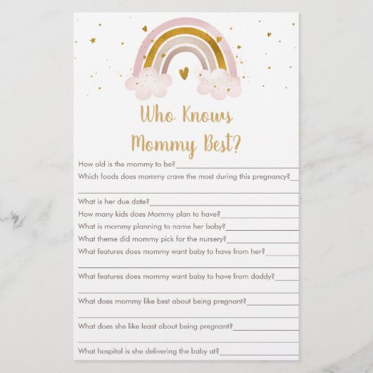 Papier Rainbow Neutral Gold qui connaît maman meilleur je (Devant)