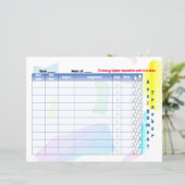 Papier Rainbow Paint Student Assignation tracker (Debout devant)