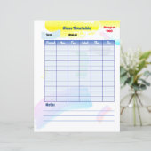 Papier Rainbow Paint Student Class Horaire (Debout devant)