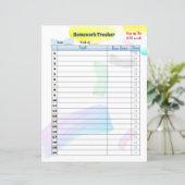 Papier Rainbow Paint Student Homework tracker (Debout devant)