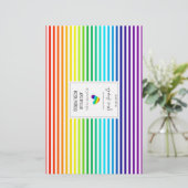 Papier Rainbow Stripes Motif LGBTQ Artisan Soap Wraps (Debout devant)