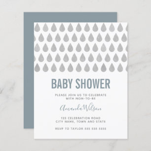 Papier Raindrop Baby shower d'aquarelle bleu foncé dans