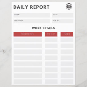 Papier Rapport quotidien
