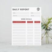 Papier Rapport quotidien (Debout devant)