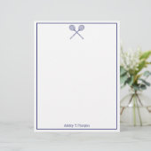 Papier Raquettes de squash croisées bleues (Debout devant)