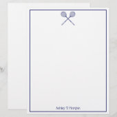 Papier Raquettes de squash croisées bleues (Devant / Derrière)