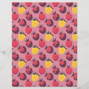 Papier Raspberry and stripes double-sided scrapbook paper