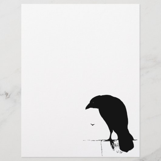 Papier Raven Silhouette - Goth Ravens et Crows Vintages (Devant)