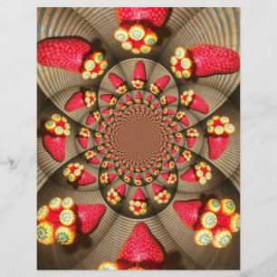 Papier Ravissement rouge coloré : Caléidoscope de fraises