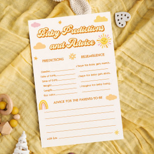 Papier Ray of Sunshine Baby shower Predictions Jeu