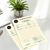 Papier Réception de la facture en marbre de crème Petite