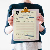 Papier Réception de la facture en marbre de crème Petite