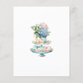 Papier Réception de mariage avec des hortensias bleus et (Dos)