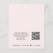 Papier Réception de mariage budgétaire QR Code Invitation (Dos)