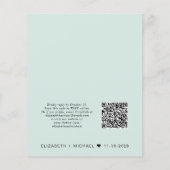 Papier Réception de mariage budgétaire QR Code Monnaie In (Dos)