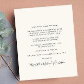 Papier Réception de mariage de crème photo budget Enregis