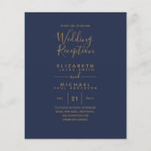 Papier Réception De Mariage Du Budget Gold De La Marine M (Devant)