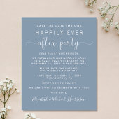 Papier Réception de mariage Dusty Blue Enregistrer la dat