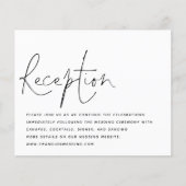 Papier Réception de mariage noir noir Script budget (Devant)