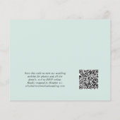 Papier Réception de mariage Photo QR Code Monnaie Invitat (Dos)