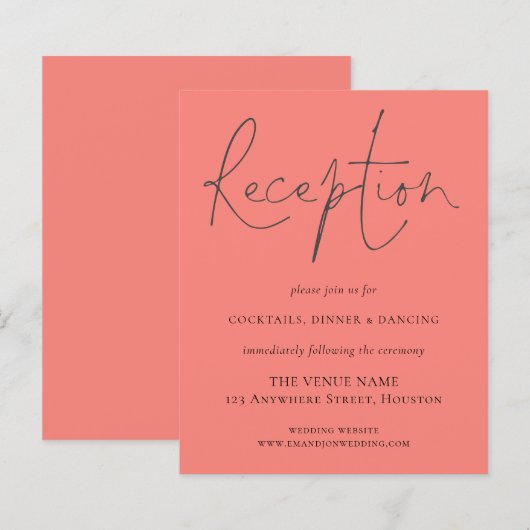 Papier Réception de script budgétaire Rose de corail Mari (Devant / Derrière)