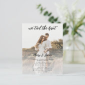 Papier Réception Élégante Budget Juste Marié Elopement (Debout devant)