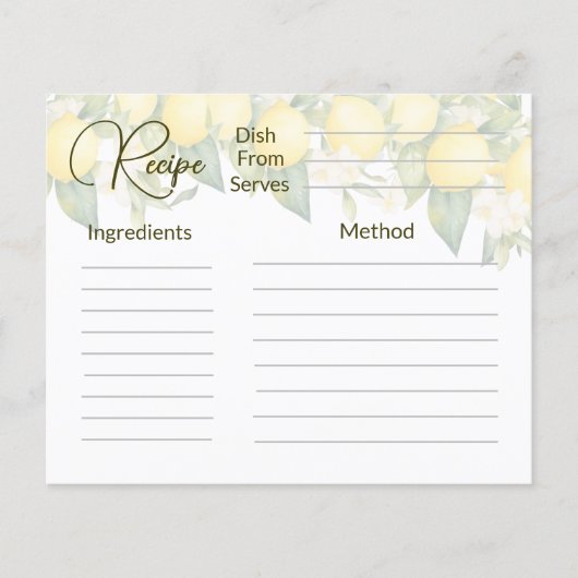 Papier Recette (Devant)