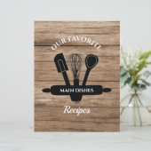 Papier Recette à onglets Rustique Bois Divider de livre d (Debout devant)