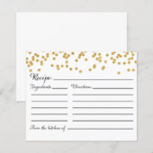 Papier Recette CARD pour la mariée, la mariée et le Weddi (Devant / Derrière)