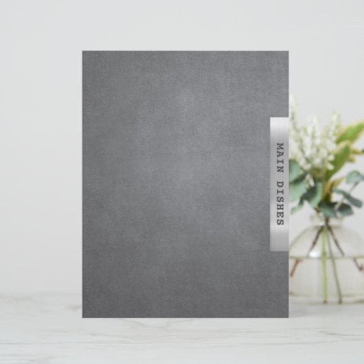 Papier Recette Chapitre Divider Principaux Plats Argent (Debout devant)