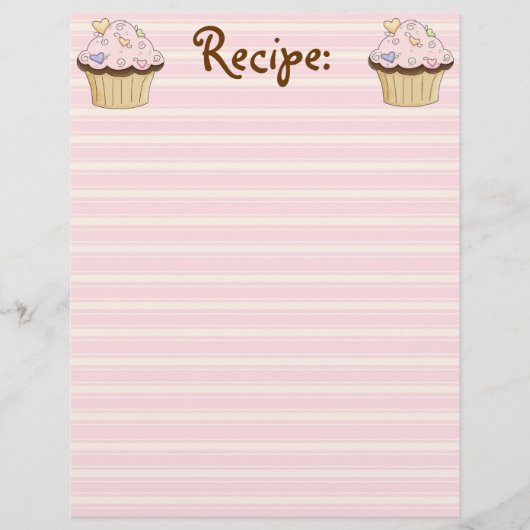 Papier Recette CupCake (Devant)