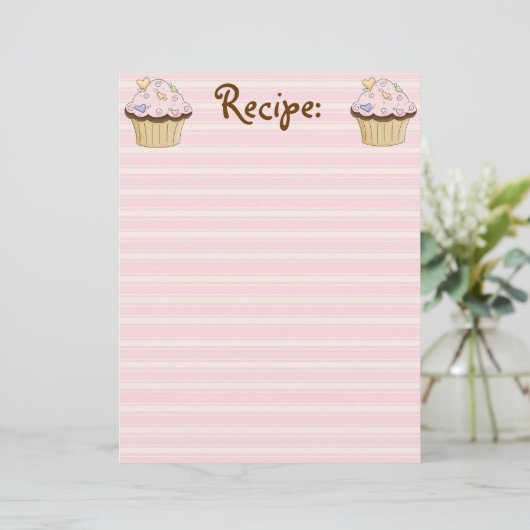 Papier Recette CupCake (Debout devant)