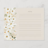 Papier Recette Daisy Elegant Fleur sauvage Fête des marié (Dos)