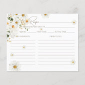 Papier Recette Daisy Elegant Fleur sauvage Fête des marié (Devant)