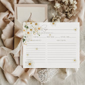 Papier Recette Daisy Elegant Fleur sauvage Fête des marié