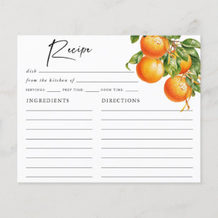 Papier Recette de Baby Shower au Citron et aux Oranges d'