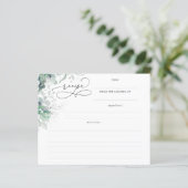 Papier Recette de Baby Shower de Mariage Succulentes et V (Debout devant)