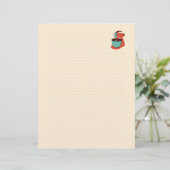 Papier recette de cuisine rétro (double face) (Debout devant)