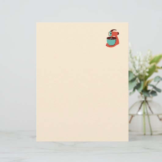 Papier recette de cuisine rétro (double face) (Debout devant)