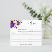Papier Recette de douche royale violet violet or nuptiale (Debout devant)