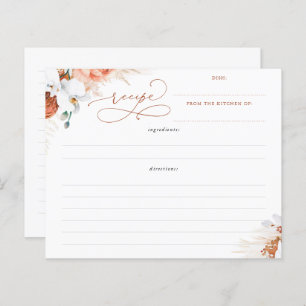 Papier Recette de Fête des mariées de Boho Floral Terraco