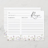 Papier Recette de Fête des mariées de Fleur sauvage viole (Devant / Derrière)