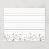 Papier Recette de Fête des mariées de Fleur sauvage viole (Dos)