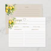 Papier Recette de Fête des mariées d'été moderne au citro (Devant / Derrière)